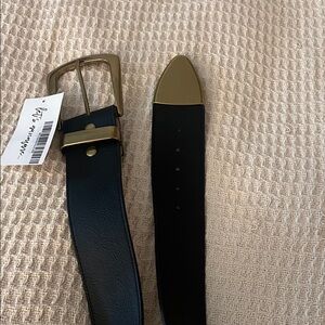 12th Tribe Black Belt with Gold Buckle
